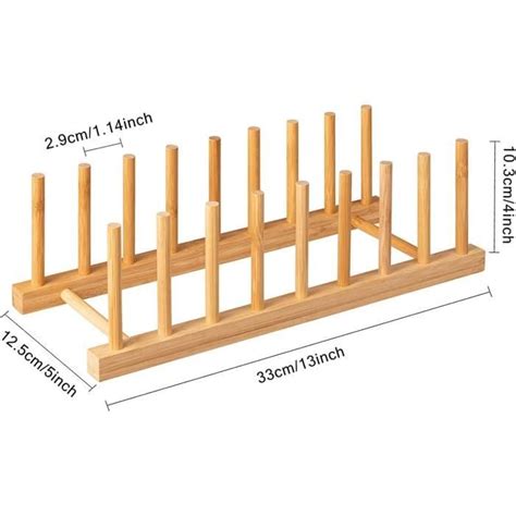 Lot De 2 Égouttoir À Vaisselle En Bambou Égouttoir À Vaisselle En Bois