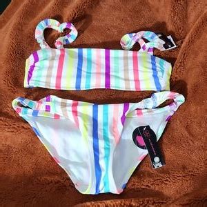 No Boundaries Swim No Boundaries Stripped Bikini Size Med Poshmark