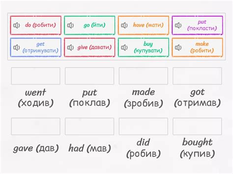 Past Simple Irregular Verbs Une Las Parejas