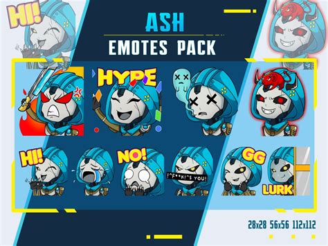 Ash Apex Legends Emotes Twitch Emote Pack Streamer Emotes Youtube