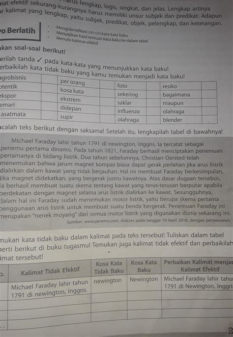 Contoh Kata Baku Dalam Kalimat Pulp