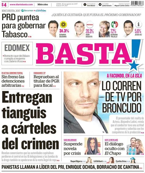 Periódico Diario Basta México Periódicos de México Edición de