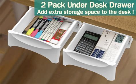 Amazon Svnnelp Pack Under Desk Table Drawer Storage Organizer