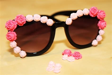 Diy Flower Embellished Sunglasses