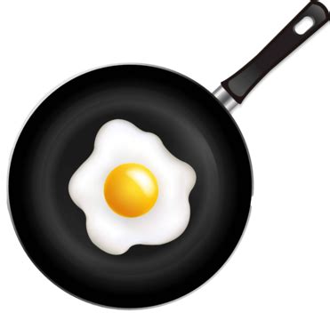 Frying Pan With Fried Eggs Illustration Roast Fried Vector