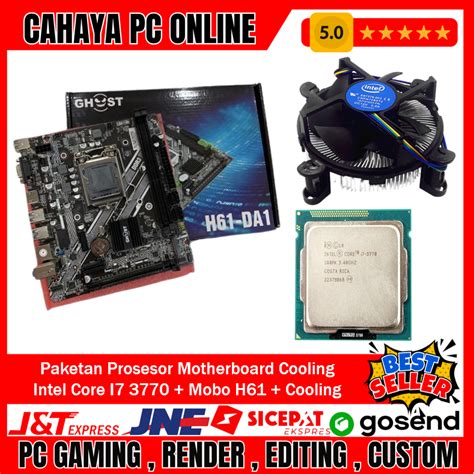 Jual Paket Motherboard Prosesor Intel Core I7 3770 Motherboard H61