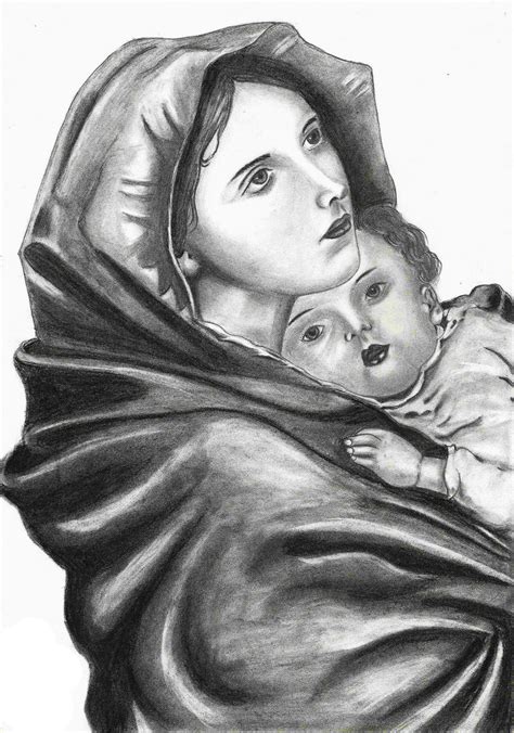 Mary And Jesus Drawing At Explore Collection Of Mary And Jesus Drawing