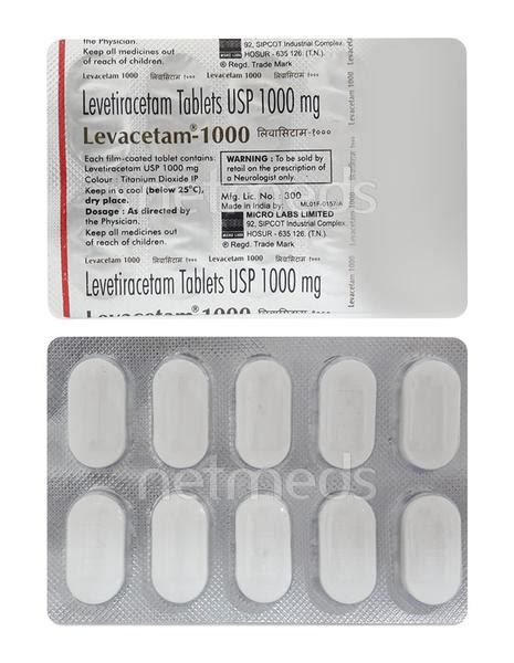 Levacetam 1000mg Tablet 10s Price Uses Side Effects Netmeds