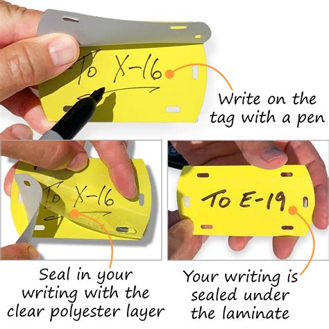 Yellow Blank Plastic Cable Tags Sku Tg