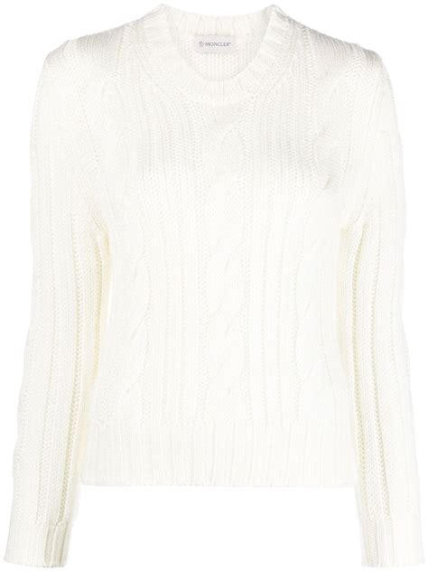 Moncler Cable Knit Wool Jumper Farfetch