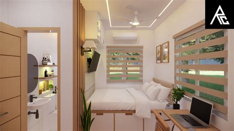 Small Bedroom Design With Bathroom
