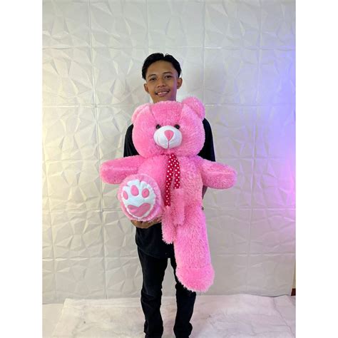 Jual BONEKA TEDDY BEAR SYALL TELAPAK UK 90 CM Shopee Indonesia