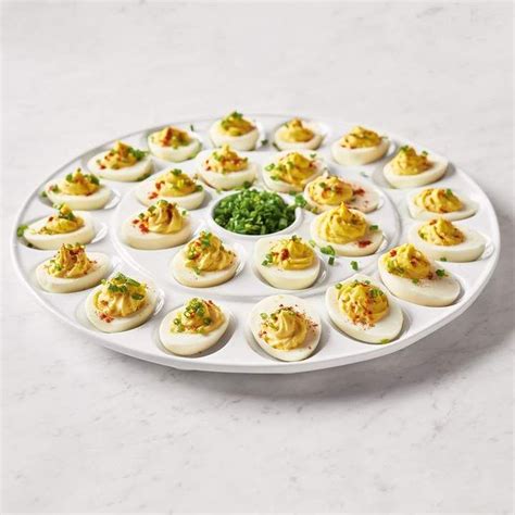 Porcelain Egg Platter Sur La Table Reception Food Wedding Food