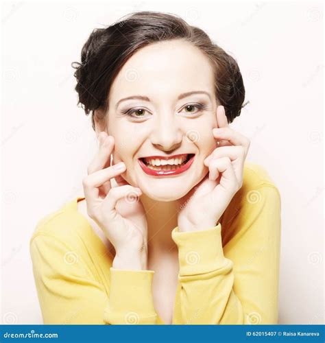 Woman With Big Happy Smile Stock Photo Image 62015407