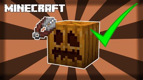 Minecraft How To Make A Carved Pumpkin 114 Youtube