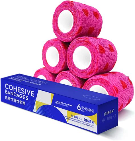 Risen Cohesive Bandage 2” X 5 Yards 6 Rolls Self India Ubuy