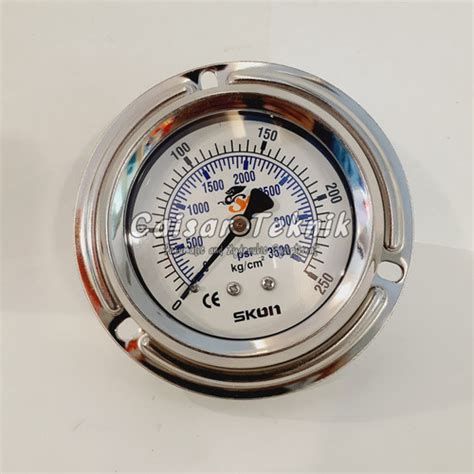 Jual Pressure Gauge Skon 25 250kg 3500psi Skon Port Size 14 Payung Jakarta Barat