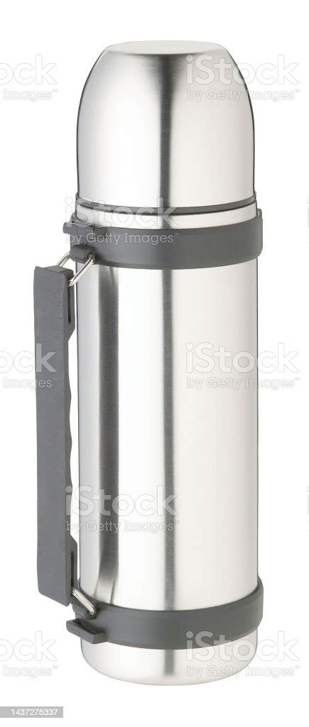 Metal Vacuum Flask Isolated On White Background Stock Photo Download