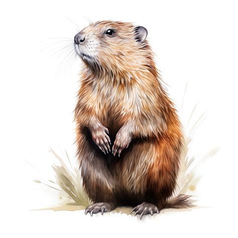 Premium Ai Image A Drawing Of A Brown Rodent
