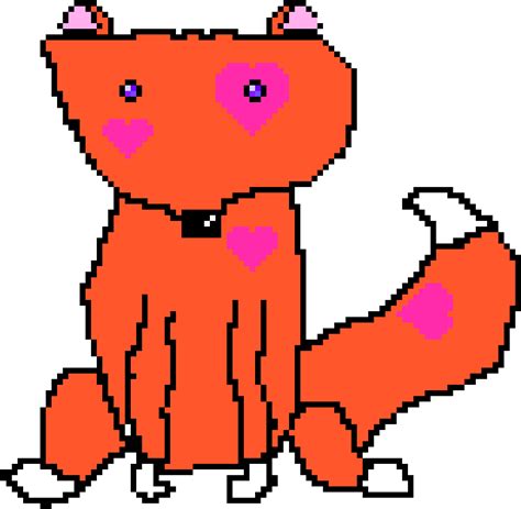 Kawaii Heart Fox Pixel Kawaii Fox Clipart Large Size Png Image Pikpng