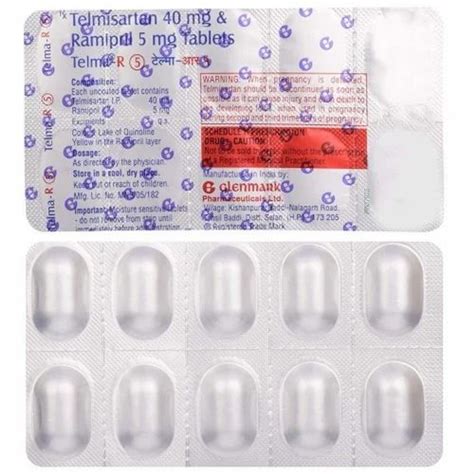 Telmisartan 40mg Ramipril 5mg Tablet Glenmark Pharmaceuticals Ltd