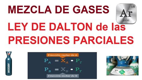 Problema De Mezcla De Gases Ley De Dalton De Las Presiones Parciales