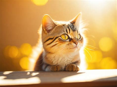 A Cute Cat Peering Over A Table With Large Empty Space Generative Ai