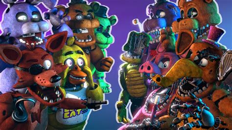 Sfm Fnaf Originals Vs Withered Melodies Youtube