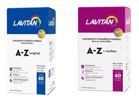 Kit 1 Lavitan Az Original 1 Az Mulher 60 Comprimidos Cimed MercadoLivre