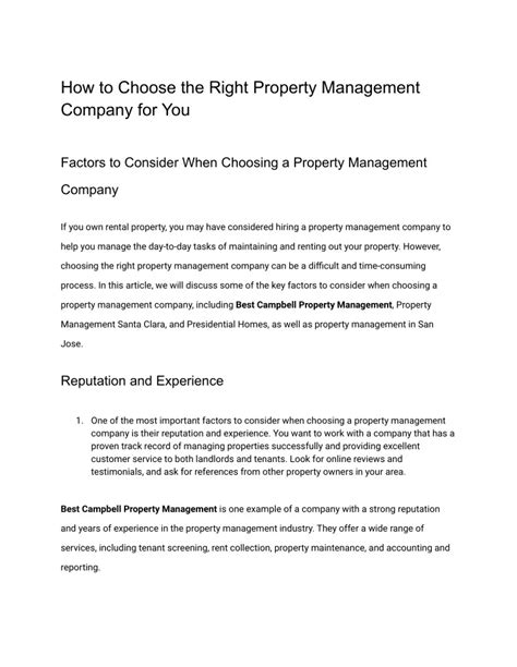 Ppt How To Choose The Right Property Management Company For You