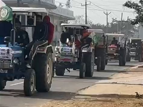 Jagraon Farmers Took Out Tractor March Update जगराओं में किसानों ने