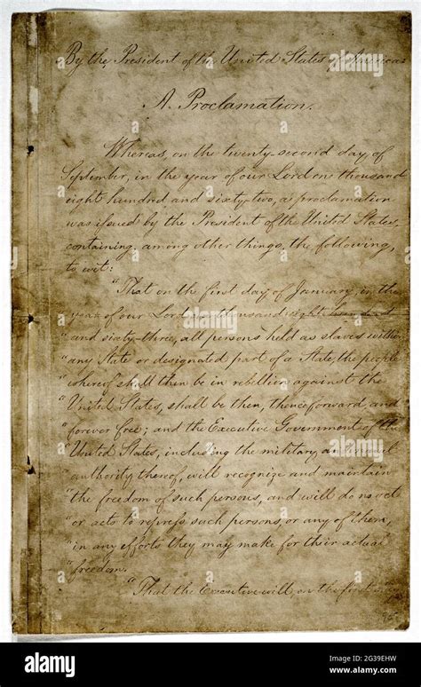 The Emancipation Proclamation President Abraham Lincoln Issued The Emancipation Proclamation On