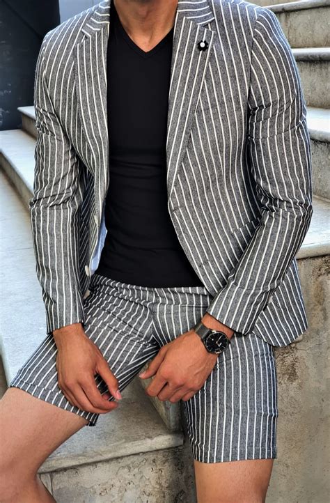 Buy Black Slim Fit Striped Suit By With Free Shipping