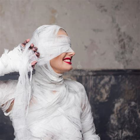 Glamorous Mummy Portrait Of A Young Beautiful Woman In Bandages All