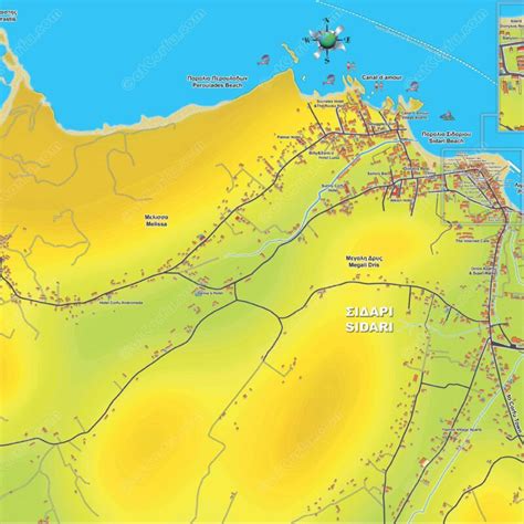 Map With Corfu Beaches By Type Atcorfu