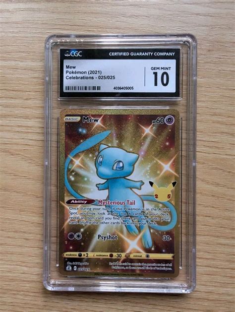 Pok Mon Tcg Mew Secret Celebrations Holo Secret Rare Cgc