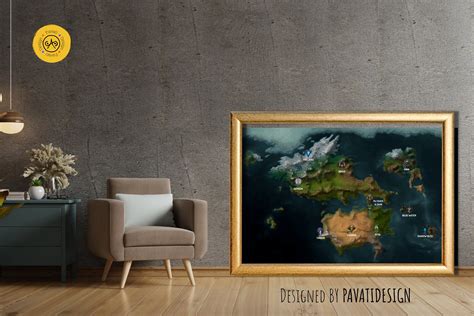 League Of Legends World Map Runeterra Printable Digital Arcane Jinx