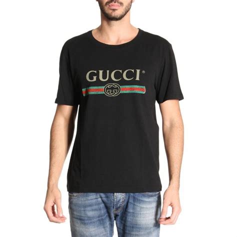 Gucci T Shirt Men Black T Shirt Gucci 440103 X3f05 Giglio