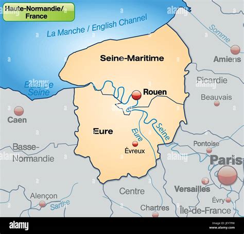 Mappa Della Normandia Superiore Immagini E Fotografie Stock Ad Alta