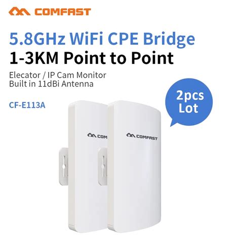 Comfast Pcs Mbps Ghz Outdoor Wireless Ap Bridge Km Wifi Cpe