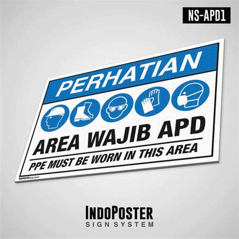 Jual Safety Sign K Pvc Ansi Area Wajib Apd Alat Pelindung Diri Ppe M