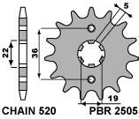 Pignone Pbr Passo Catena Cod Z Denti Nc