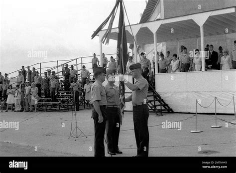 Maj James H Nelson Relieves Col Gerald A Enos As Commanding Officer