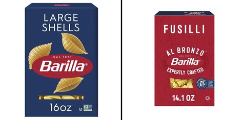 Barilla Al Bronzo Fusilli Pasta Oz Barilla Large Shells Pasta