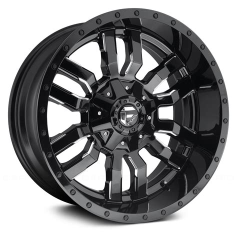 Fuel D Sledge Wheels Gloss Black With Milled Accents Rims