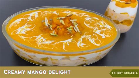 Mango Delight Best Creamy Mango Delight Recipe How To Make Mango Dessert Youtube