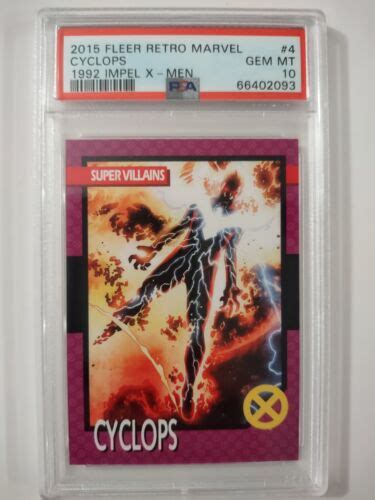 Fleer Retro Marvel Cyclops Impel X Men Psa Pop Ebay