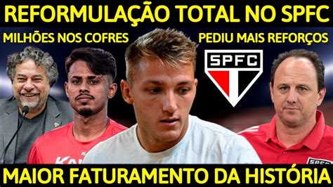 REFORMULAÇÃO TOTAL NO SÃO PAULO MAIOR FATURAMENTO DA HISTÓRIA NO SPFC