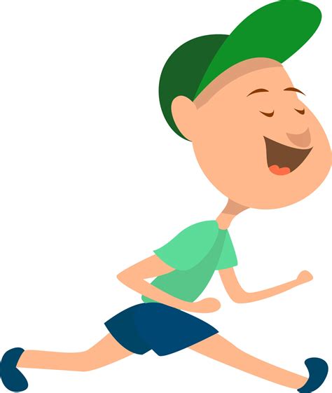 Cartoon Man Running Fast