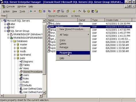 Viewing And Modifying Stored Procedures Microsoft Sql Server 2000